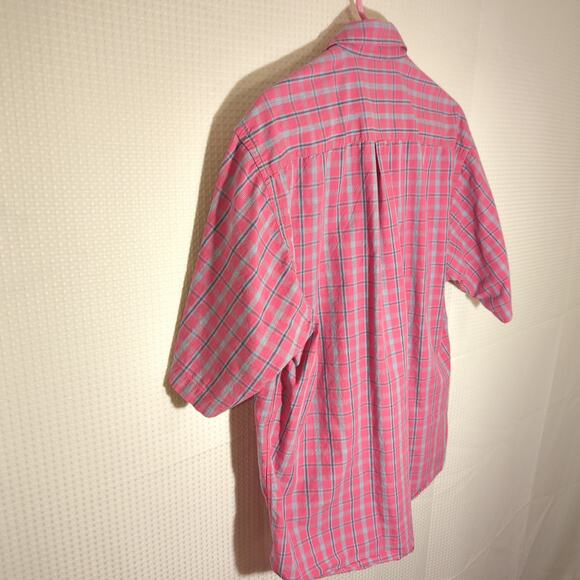 Gitman Bros Shirt L Pink Plaid Button Down USA Made SSBD Cotton Mens Preppy - Picture 6 of 6